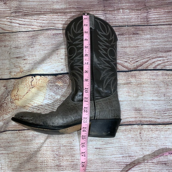 Vintage Acme Round Toe Grey Cowboy Boots Size 9D - Picture 8 of 16
